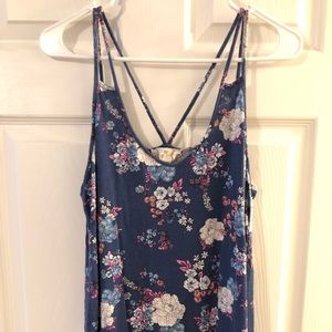 Blue floral tank